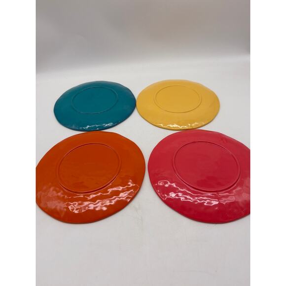 Pier 1 Melamine 9" Colorful Plates Vintage Cars 4 Piece Set - Picture 2 of 2